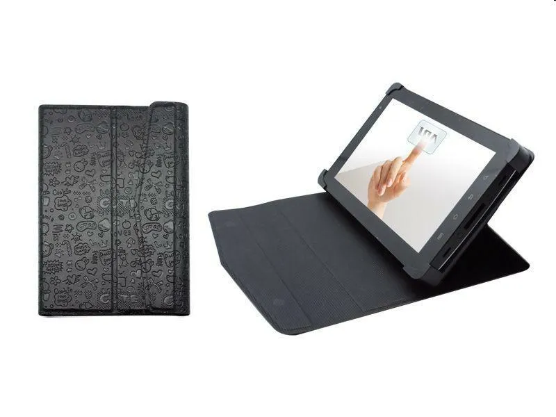 Custodia per tablet Adj 7" nera ecopelle