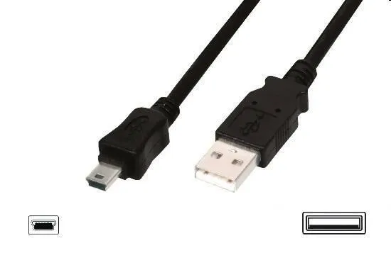 Cavo mini usb digitus 2.0 mt 1,8 5  poli lp7121 ak300130018s