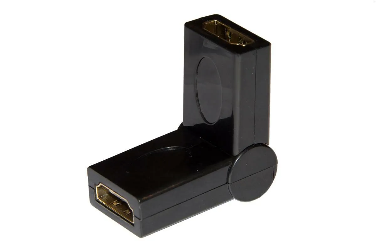 Adattatore link hdmi femmina a hdmi femmina inclinazione 180°