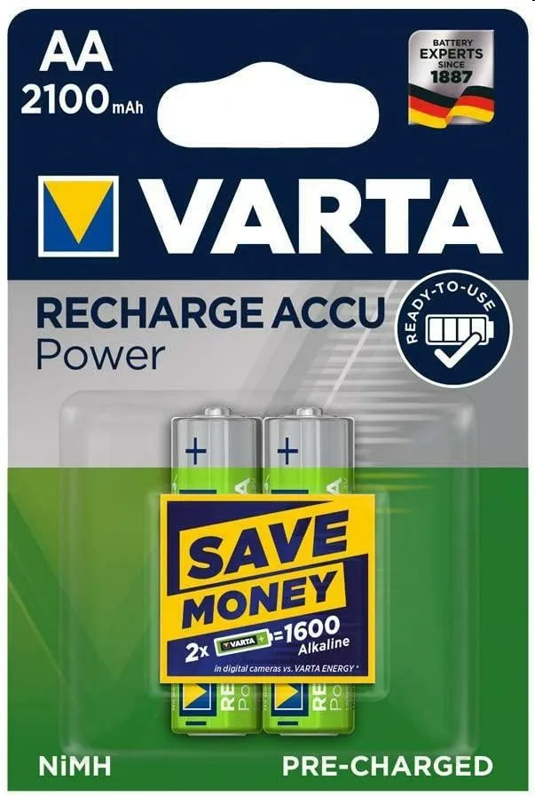 Batterie stilo ricaricabili varta 2100 mah 2pz