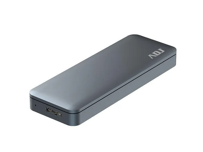 Box esterno adj hdd/ssd m.2 sata ahs07 usb 3.0 silver alluminio