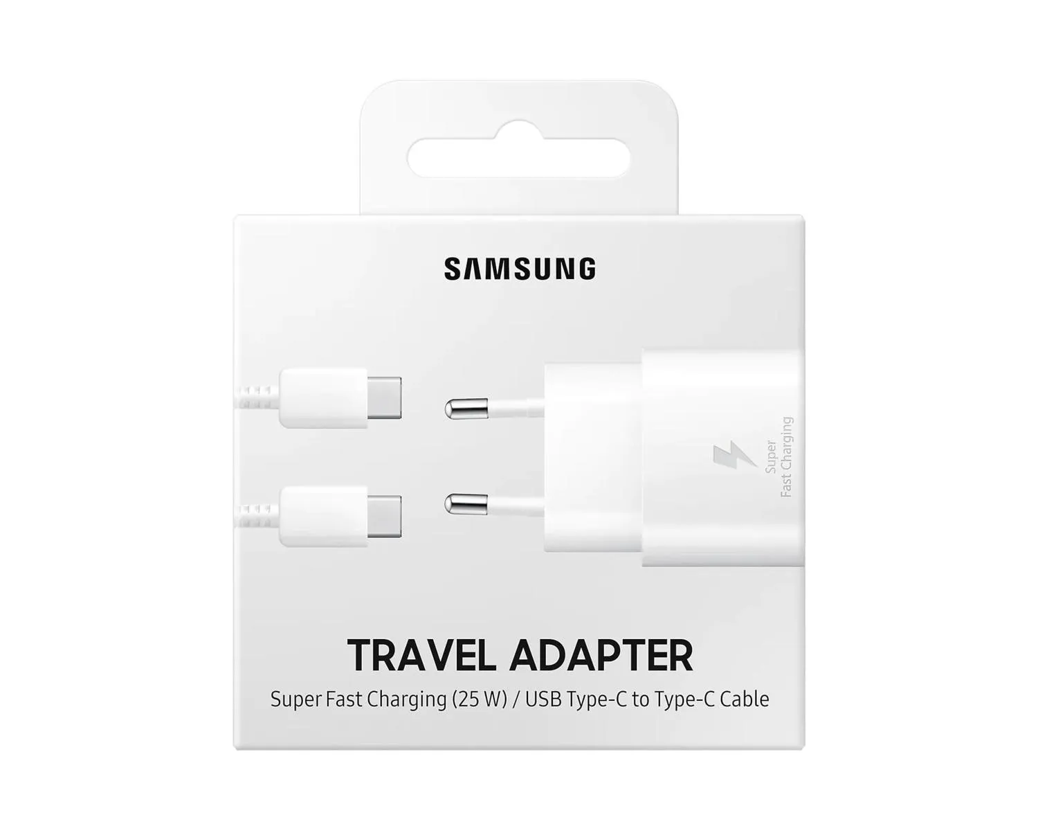 Caricabatterie Samsung 25w ep-ta800x fc usb-c+cavo1m usb-c white