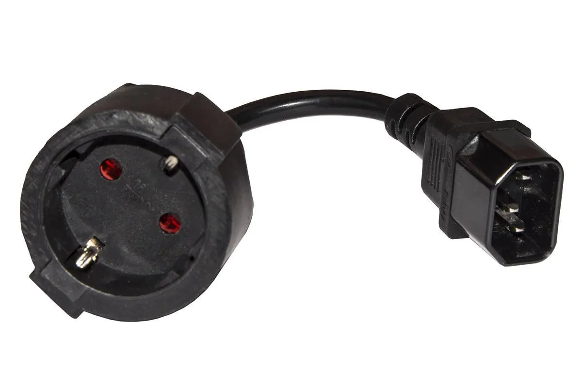 Cavo alimentazione schuko tedesca femmina - iec c14 maschio cm15