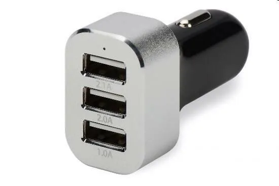Carica batteria da auto Ednet usb 3 porte 5,1a totali e84119