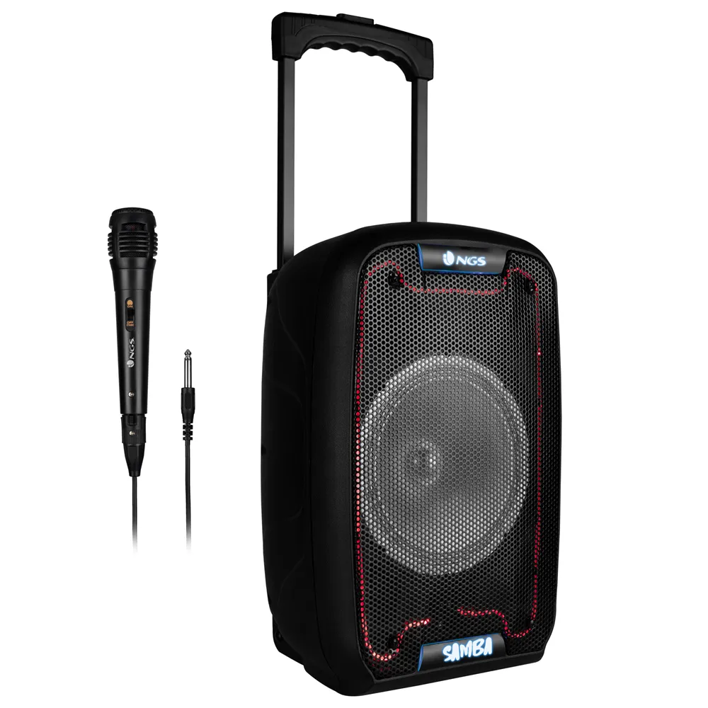 Cassa acustica Ngs speaker portatile wild samba bt+mic 30w black