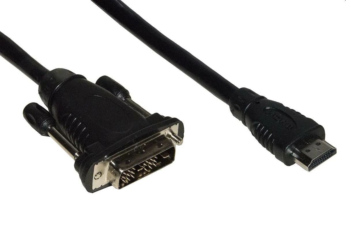 Cavo hdmi Link 4kx2k dvi-d 18+1 polibidirezionale maschio 2mt bk