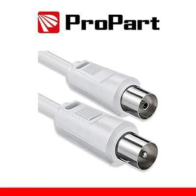 Cavo antenna tv Propart coassiale 75 iec 1m sp-pr bianco