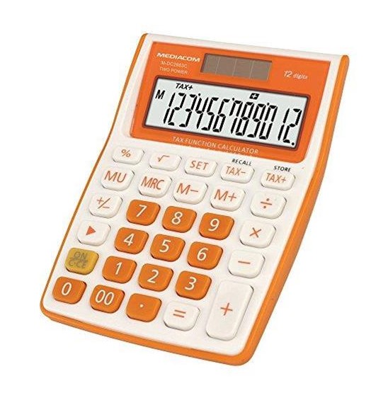 Calcolatrici Mediacom Dc 2663C 12 cifre arancione