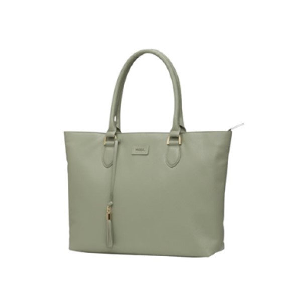 Borsa Amsterdam per notebook 15" colore verde vera pelle